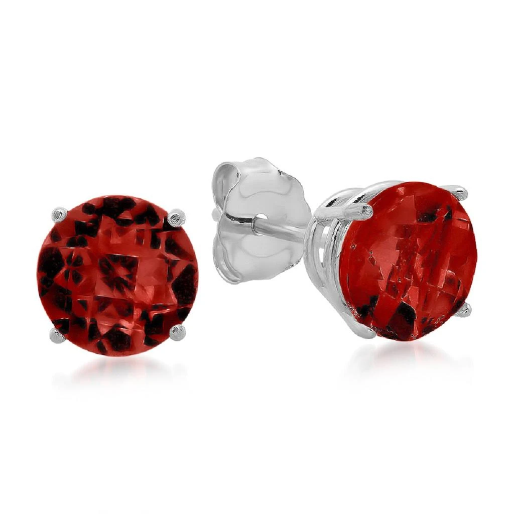 10K White Gold 6MM Round Stud Earrings 商品
