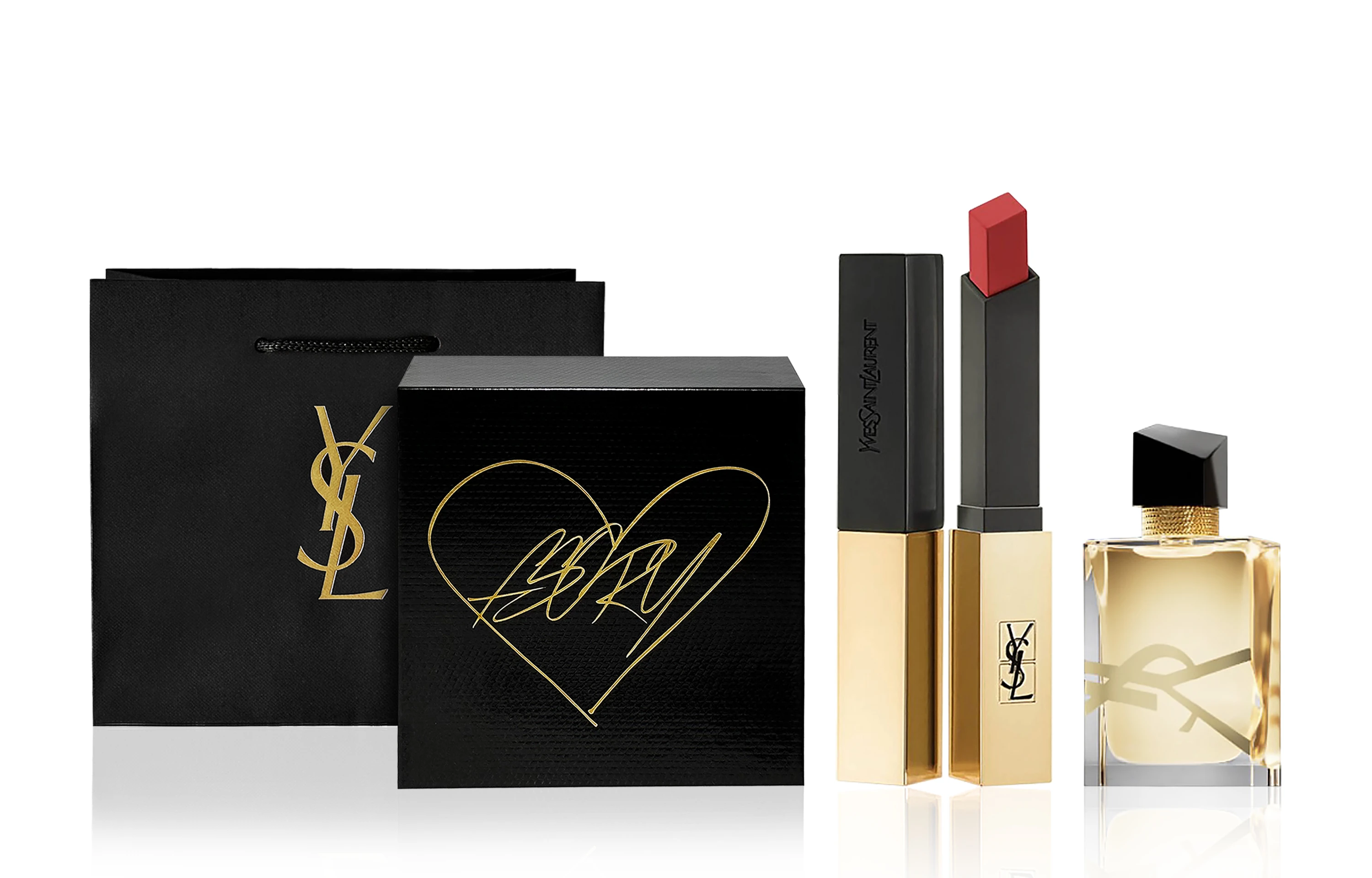 商品[国内直发] Yves Saint Laurent|YSL圣罗兰 黑金彩妆礼盒 易上色丝绒自然持久气色 口红+香水,价格¥535,第4张图片详细描述
