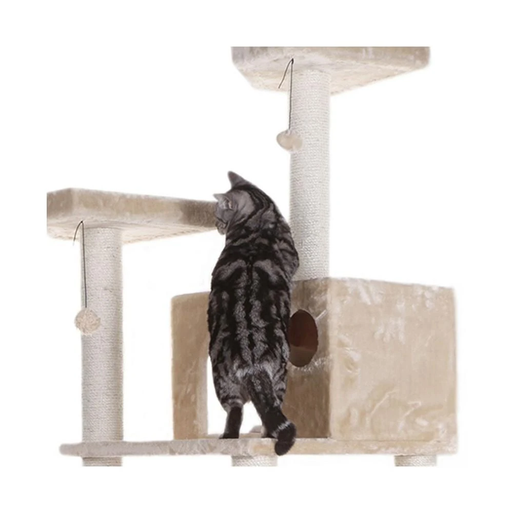 商品Macy's|72" Real Wood Cat Tree With Spacious Condo, Scratching Post,价格¥2494,第5张图片详细描述