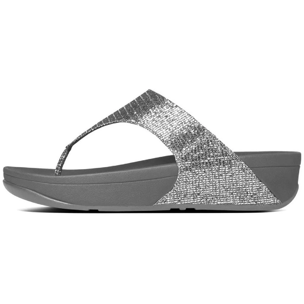 商品FitFlop|Fitflop Womens Lulu Superglitz Slip On Toe-Post Wedge Sandals,价格¥357,第3张图片详细描述