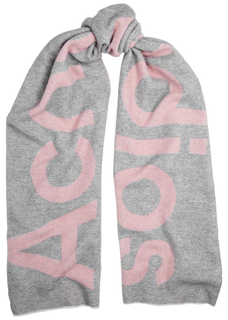 商品Acne Studios|Toronto logo-intarsia wool-blend scarf,价格¥1833,第1张图片