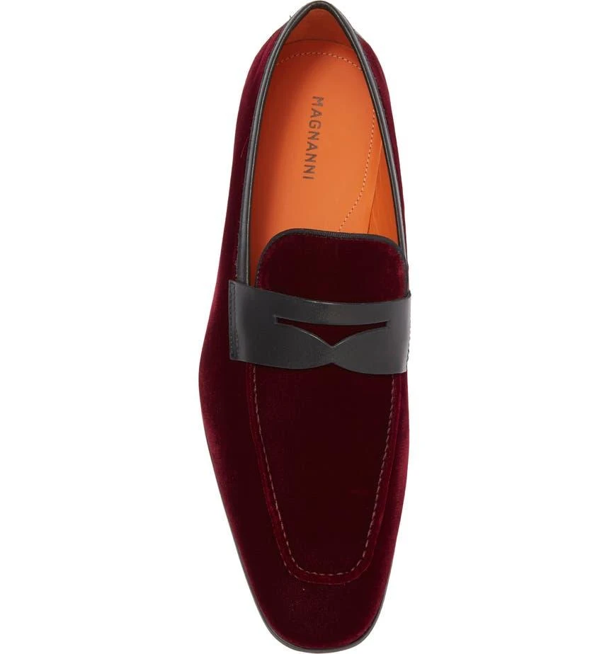 商品Magnanni|Vale Velvet Penny Loafer,价格¥1617,第4张图片详细描述