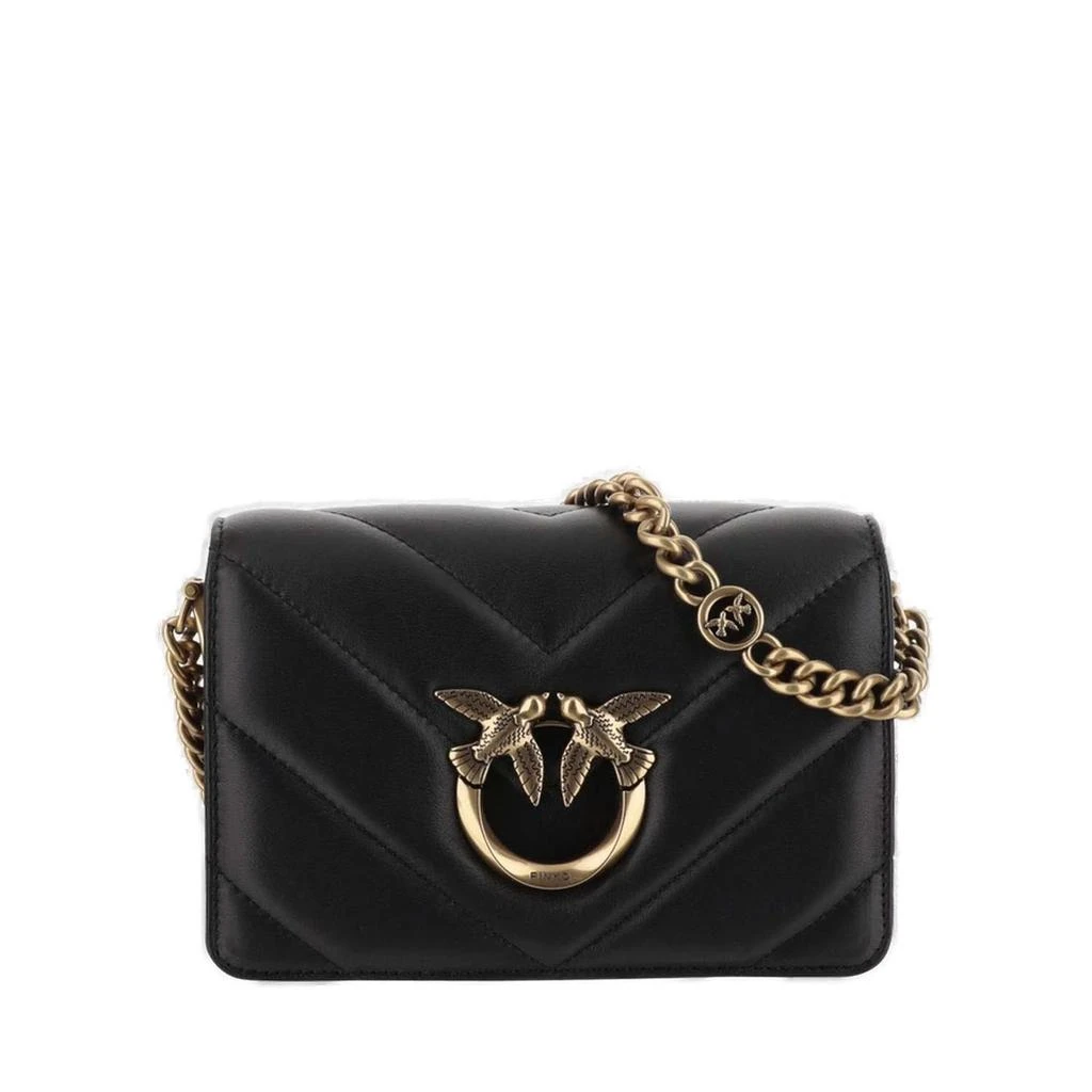 商品PINKO|Pinko Love Click Logo Plaque Mini Crossbody Bag,价格¥2630,第1张图片