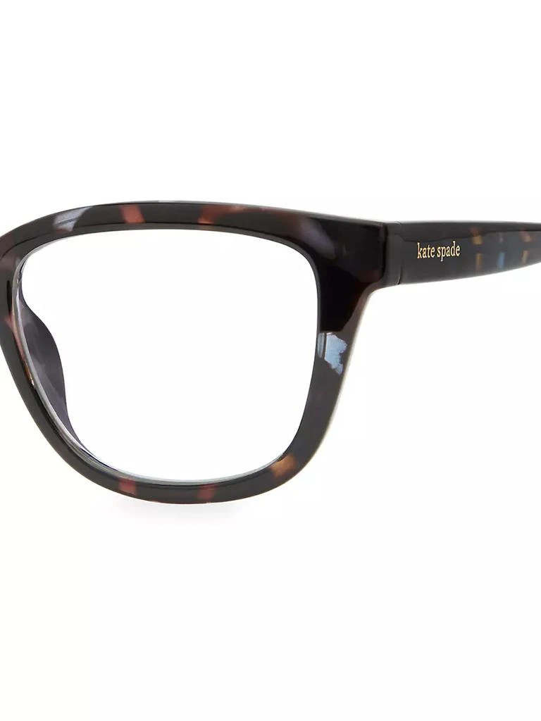 商品Kate Spade|Jazelle 51MM Blue Block Eyeglasses,价格¥502,第3张图片详细描述