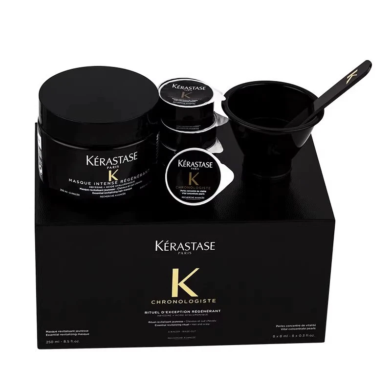 Kérastase卡诗 黑钻钥源鱼子酱发膜黑耀臻致护理套装250ml+8ml*8 修护补水柔顺留香 商品