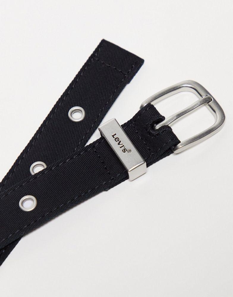 Levi's fabric grommet belt in black商品第4张图片规格展示