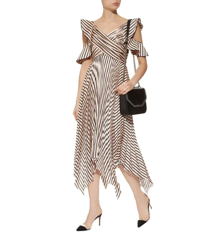 商品Self Portrait|Asymmetric Stripe Midi Dress,价格¥3286,第5张图片详细描述