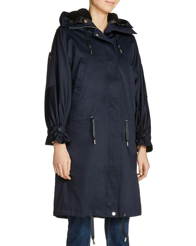 商品Maje|Gabinia Faux-Fur-Hood Coat,价格¥2251,第1张图片
