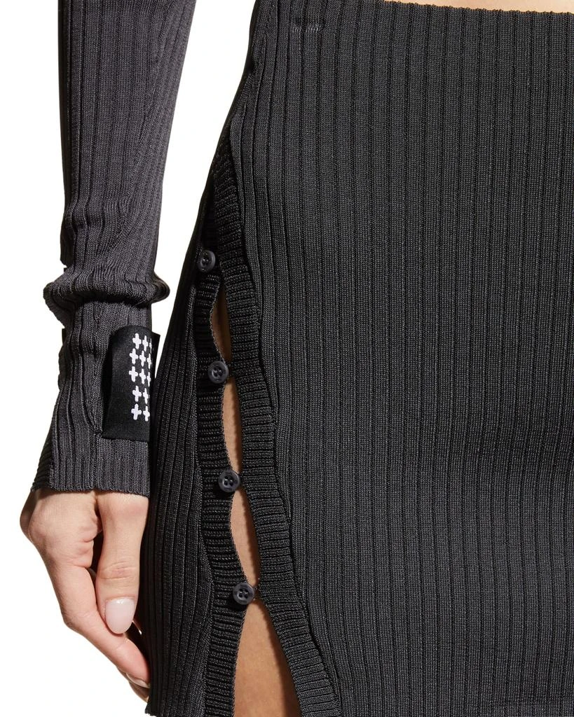 商品Ksubi|Transcend Rib-Knit Side Button Mini Skirt,价格¥514,第5张图片详细描述