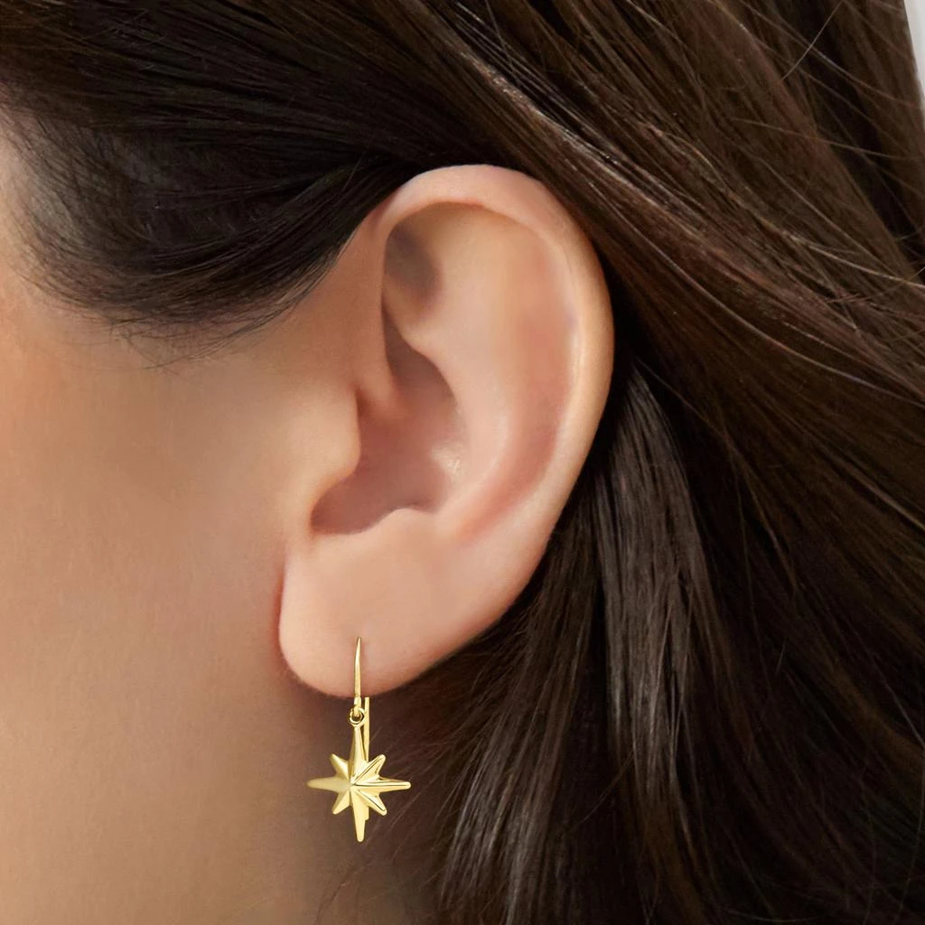 商品Ross-Simons|Ross-Simons 14kt Yellow Gold Star Drop Earrings,价格¥895,第2张图片详细描述