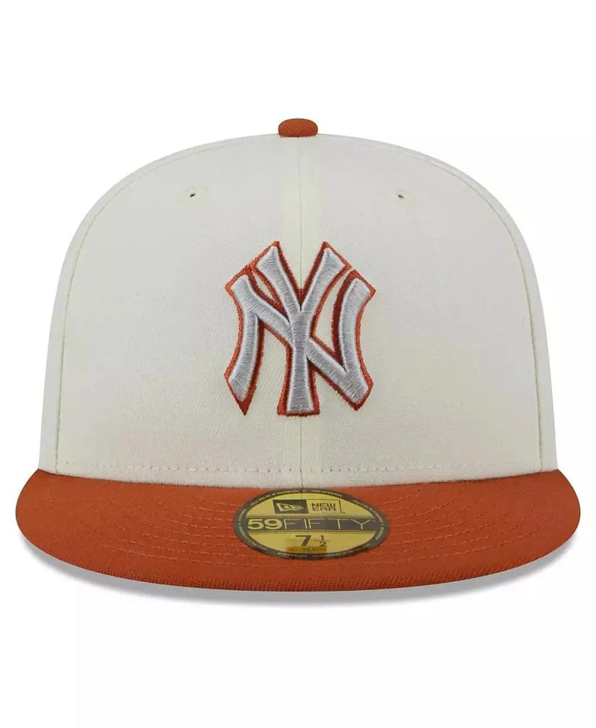 商品New Era|Men's Cream, Orange New York Yankees 59FIFTY Fitted Hat,价格¥246,第4张图片详细描述