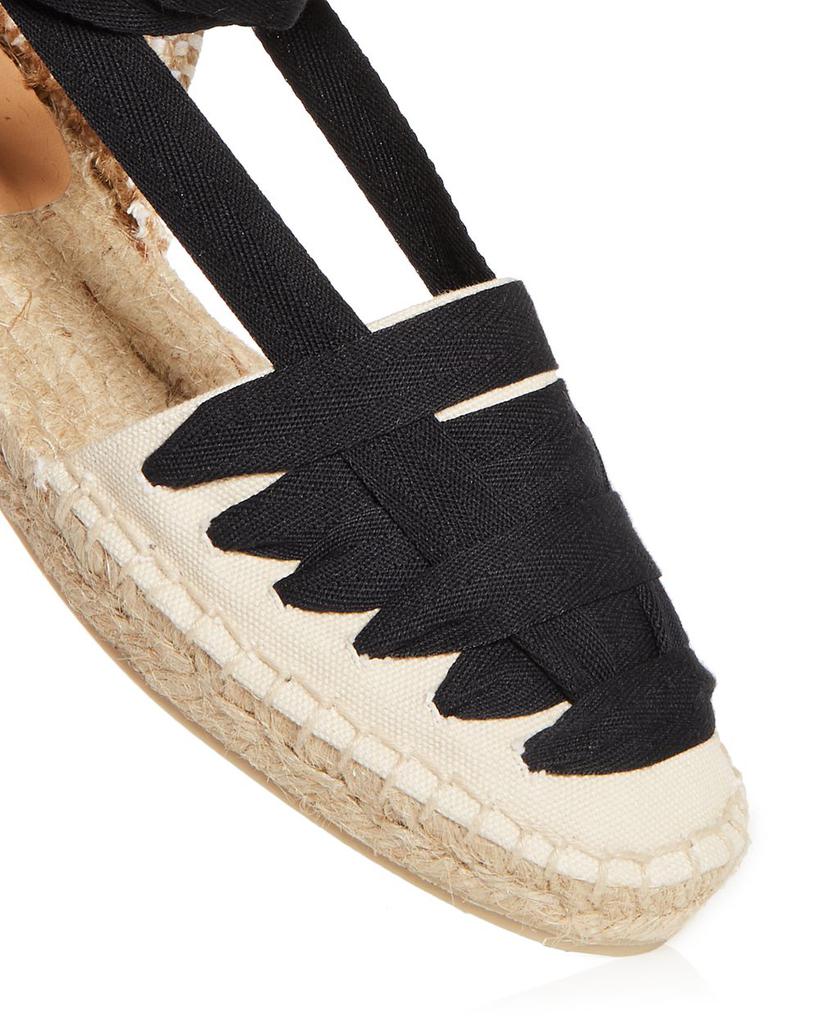 Women's Jean Ankle Tie Espadrille Sandals商品第5张图片规格展示