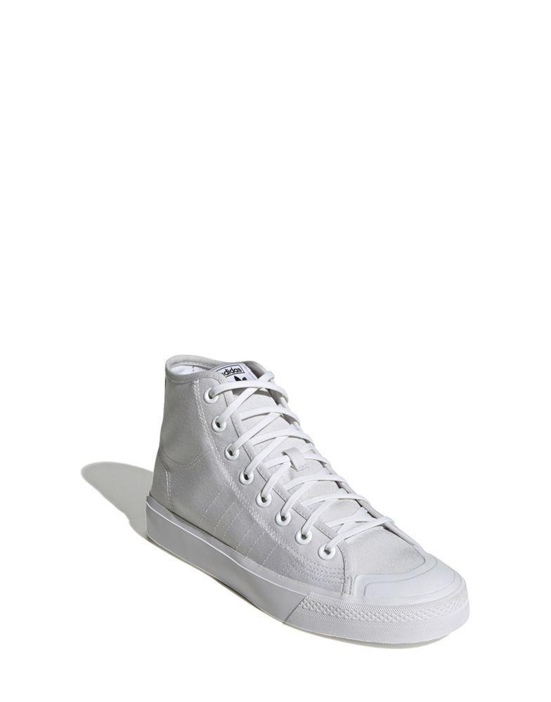 商品Adidas|adidas Originals Nizza High Top trainers in white and black,价格¥564,第4张图片详细描述