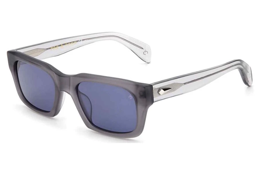商品Rag & Bone|Blue Oversized Men's Sunglasses RNB5038/S 0KB7/KU 53,价格¥300,第1张图片