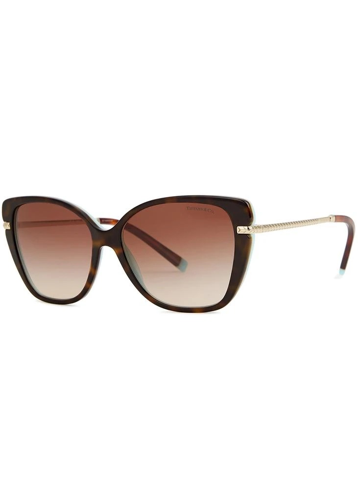 商品Tiffany & Co.|Tortoiseshell cat-eye sunglasses,价格¥1710,第1张图片