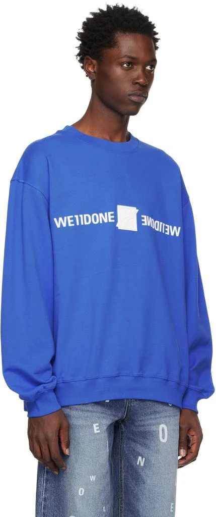 商品We11done|Blue Patched Mirror Sweatshirt,价格¥1506,第2张图片详细描述