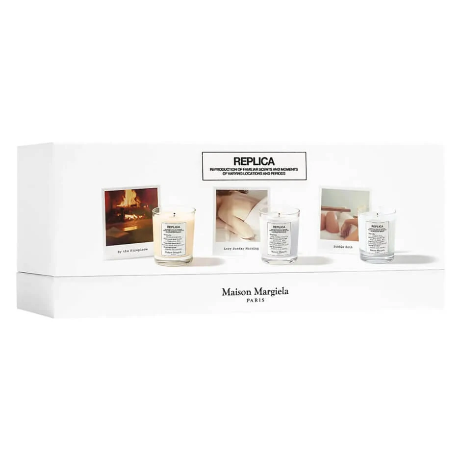 商品MAISON MARGIELA|MaisonMargiela香薰蜡烛礼盒套装70g*3（慵懒周末、温暖壁炉、泡泡浴）,价格¥576,第1张图片