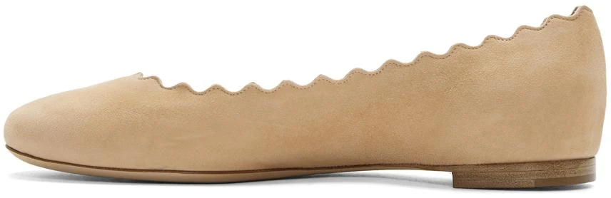 商品Chloé|Beige Suede Lauren Flats,价格¥2165,第3张图片详细描述