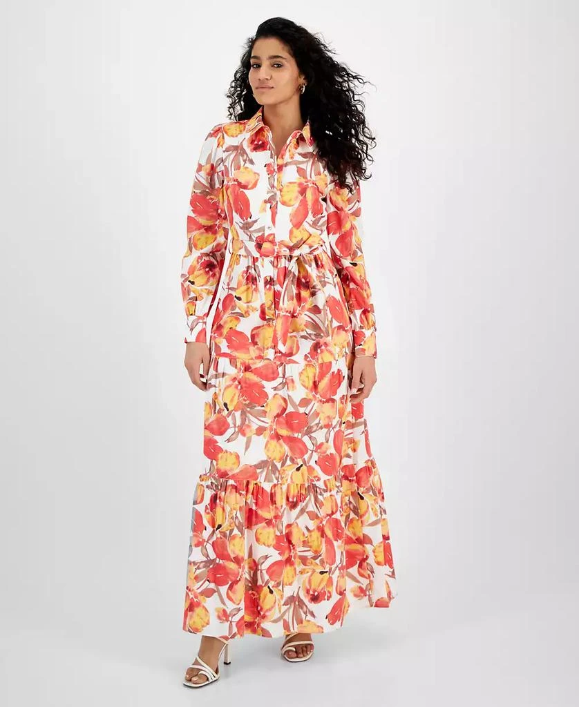 商品RACHEL Rachel Roy|Women's Pru Floral Maxi Shirt Dress,价格¥521,第1张图片