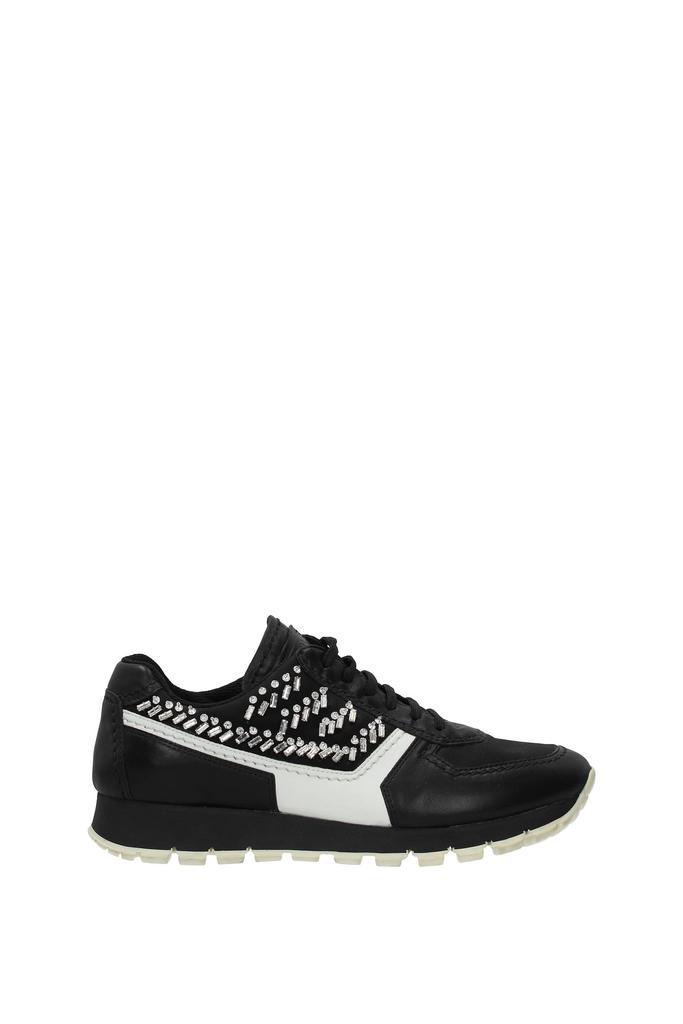 商品Prada|Sneakers Leather Black White,价格¥2568,第1张图片