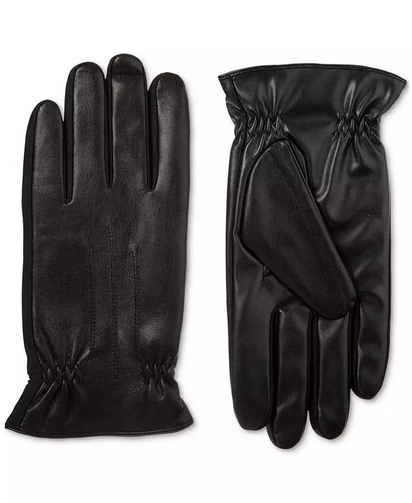 商品Isotoner Signature|Men's Insulated Faux-Leather Touchscreen Gloves,价格¥294,第1张图片