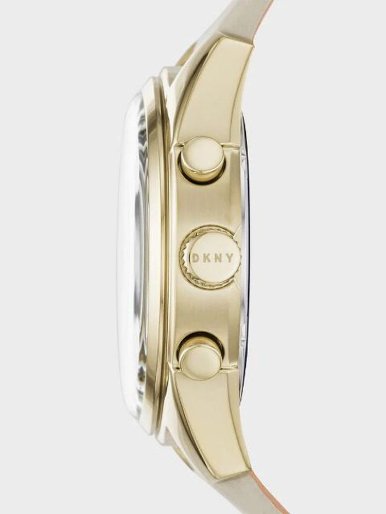 商品DKNY|Crosby Leather And Gold-Tone Chronograph Watch,价格¥1060,第3张图片详细描述