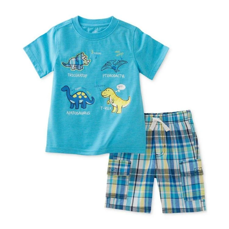 商品KIDS HEADQUARTERS|2-Pc. Cotton Graphic-Print T-Shirt & Shorts Set, Baby Boys (0-24 months),价格¥57,第2张图片详细描述