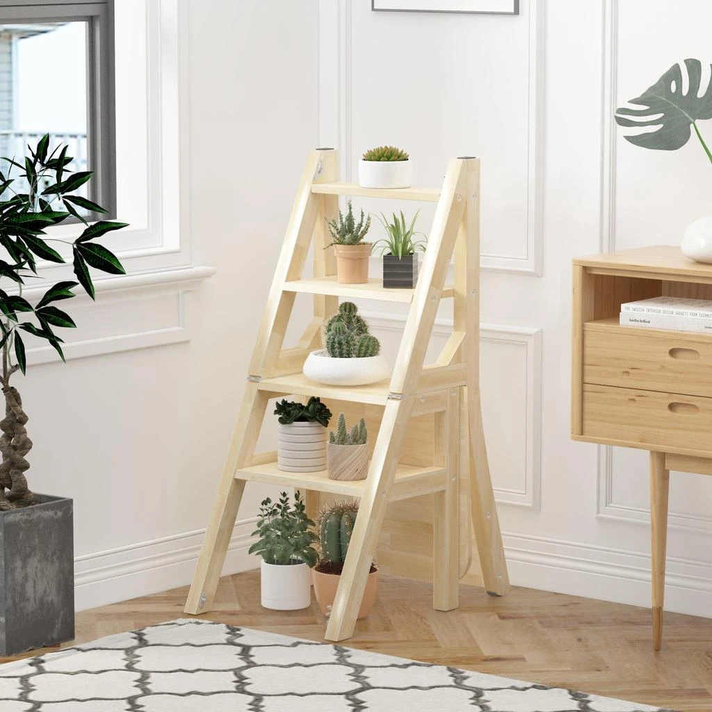 商品Simplie Fun|Solid Wood Step Folding Ladder Chair,价格¥1522,第2张图片详细描述