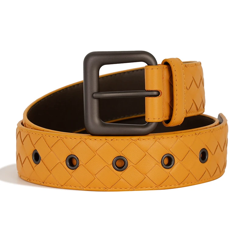 BOTTEGA VENETA 男士橘黄色牛皮腰带 274472-V001O-7609 商品