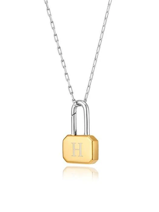 商品hyeres-lor|Name Lock Upper Case Necklace M (HL5T23502C9XXX_1),价格¥1269,第1张图片