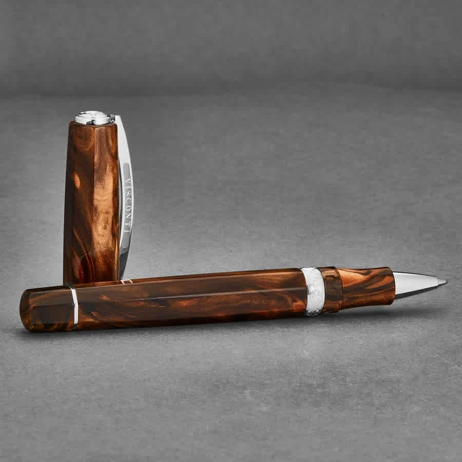 商品Visconti|Visconti 804RLMS14 'Medici' Brown Resin Rollerball Pen,价格¥1473,第3张图片详细描述