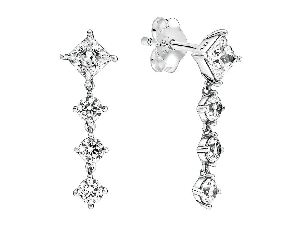 商品PANDORA|Sparkling Round & Square Drop Earrings,价格¥531,第1张图片
