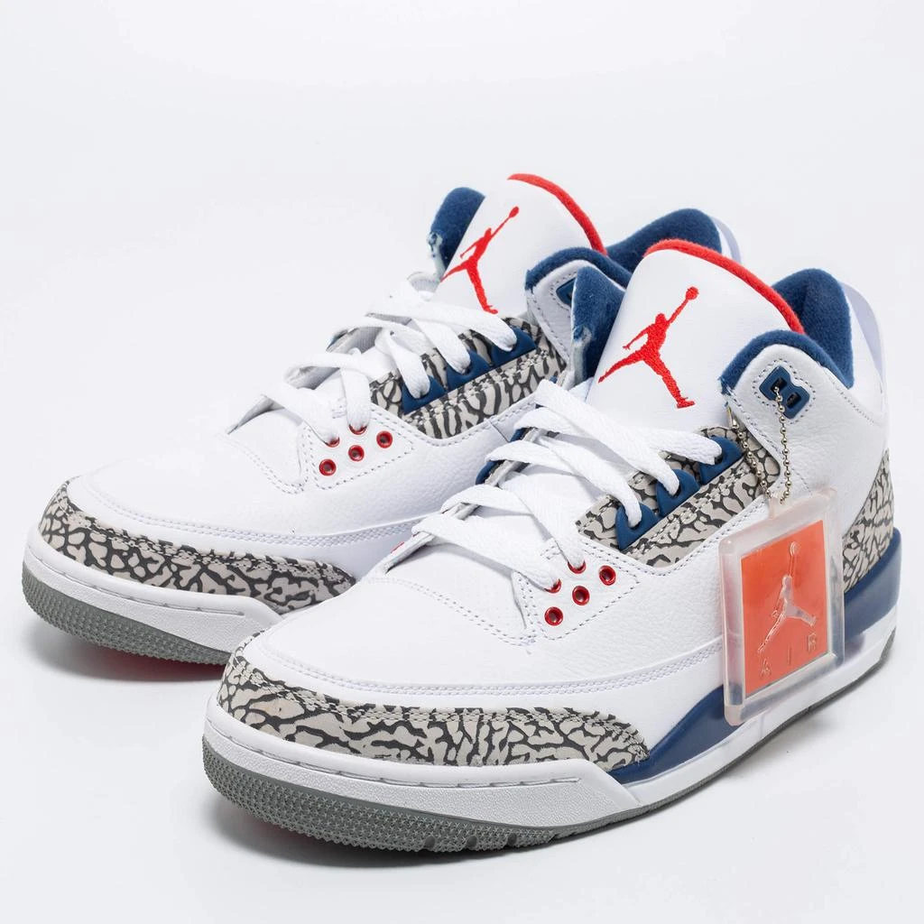 商品Jordan|Jordan White Leather Air Jordan 3 Retro Hall of Fame Sneakers Size 43,价格¥2924,第2张图片详细描述