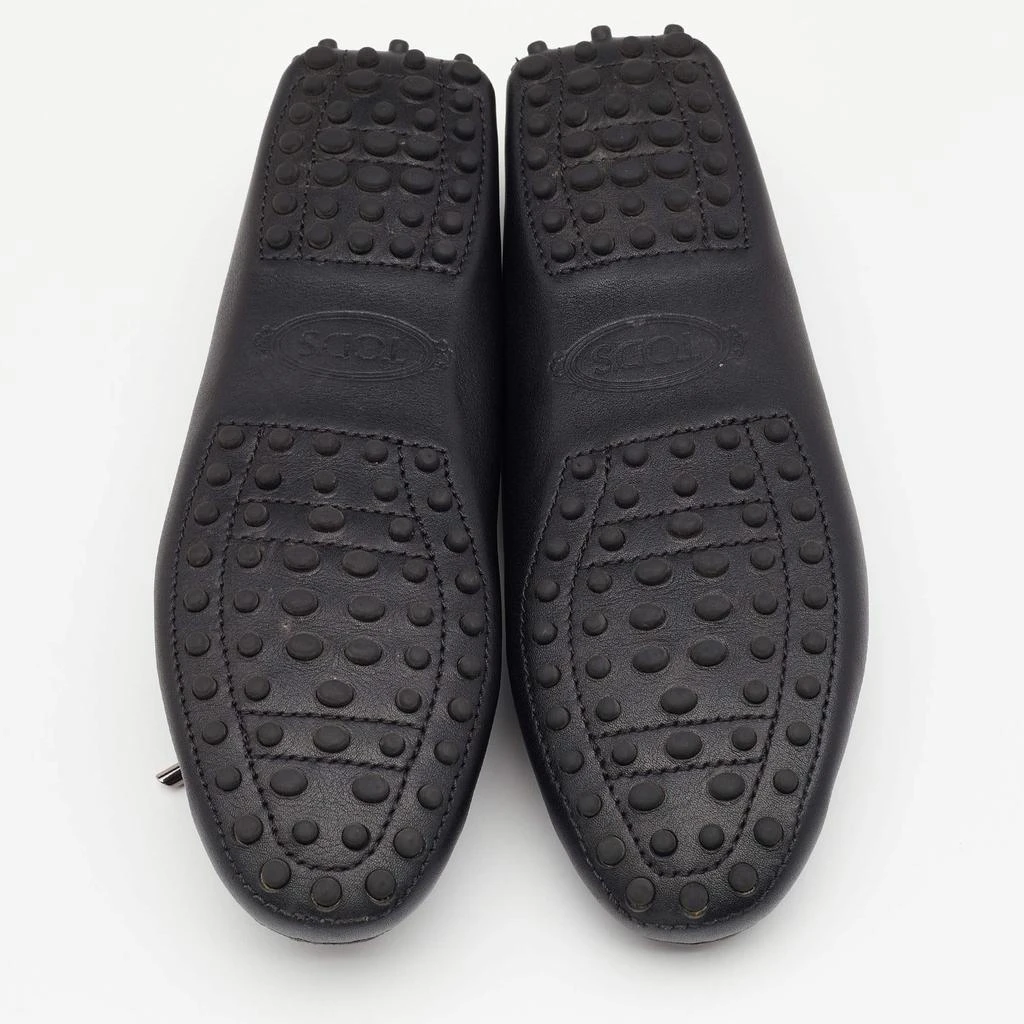 Tod's Black Leather Bow Slip On Loafers Size 36 商品