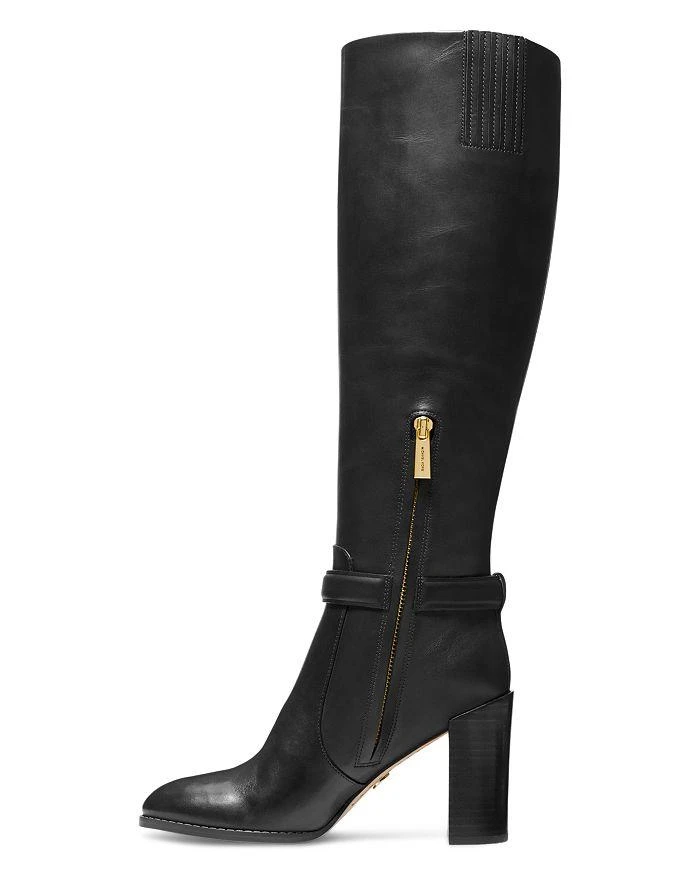 商品Michael Kors|Women's Hamilton Block Heel To the Knee Boots,价格¥1783,第4张图片详细描述