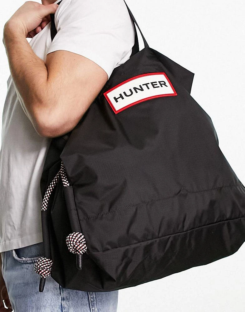 商品Hunter|Hunter travel ripstop beach bag in black,价格¥613,第4张图片详细描述