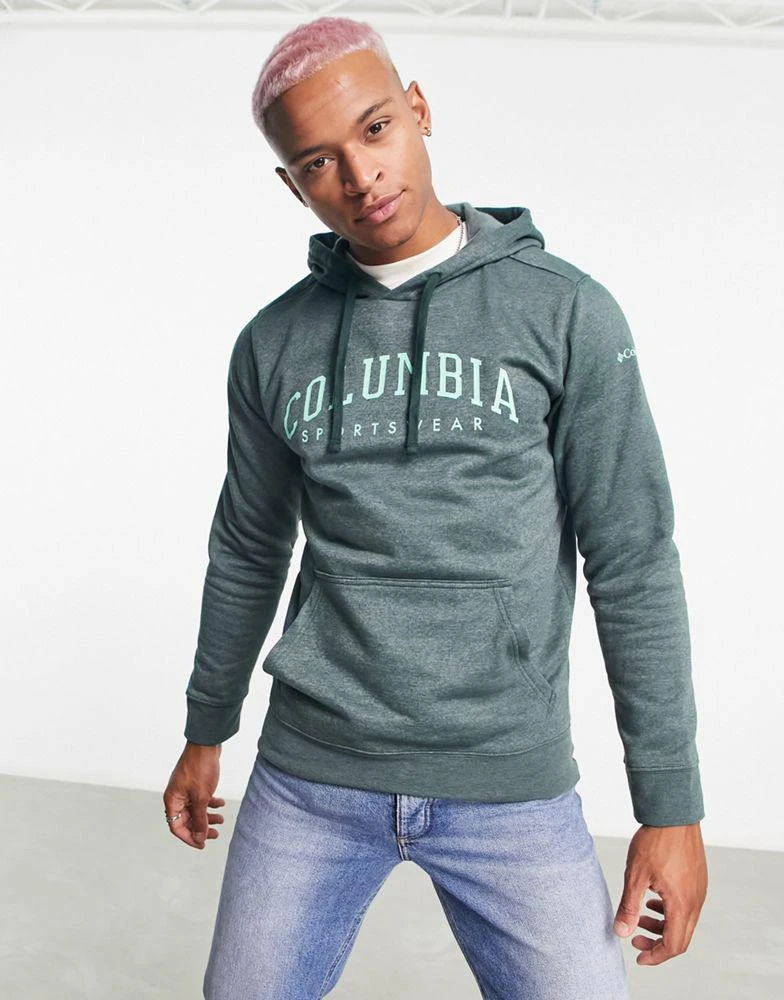 商品Columbia|Columbia Trek collegiate logo heavyweight hoodie in spruce green,价格¥382,第1张图片