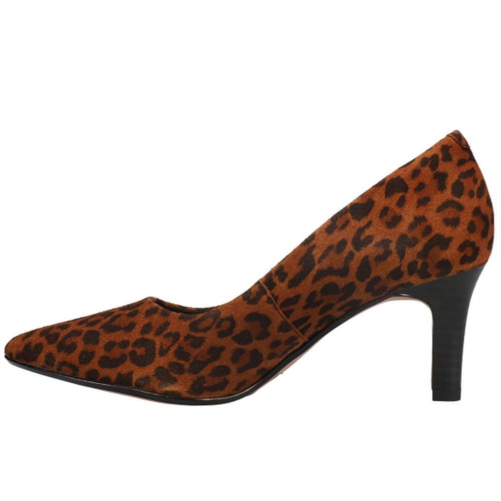 商品Clarks|Illeana Tulip Leopard Pointed Toe Pumps,价格¥262,第3张图片详细描述