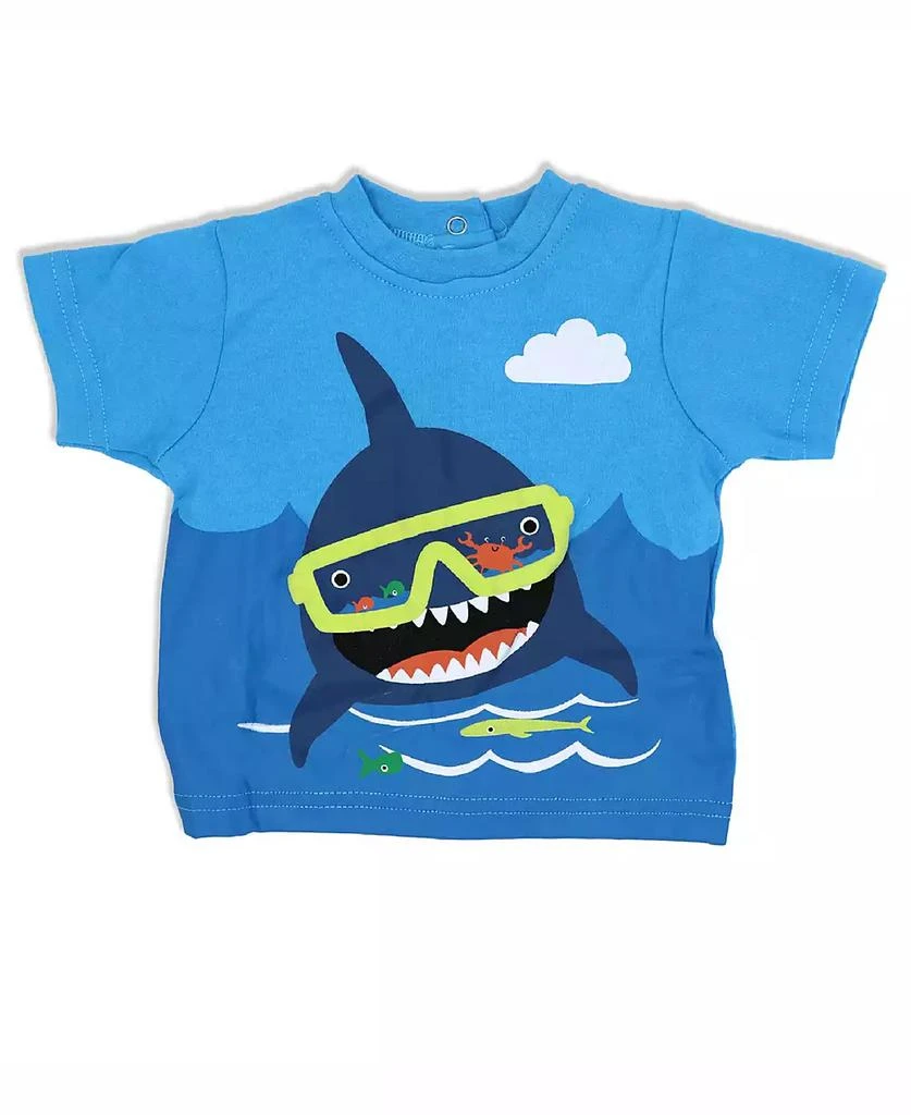 商品Lily & Jack|Baby Boys Shark Shorts, T Shirt and Bib, 3 Piece Set,价格¥202,第2张图片详细描述