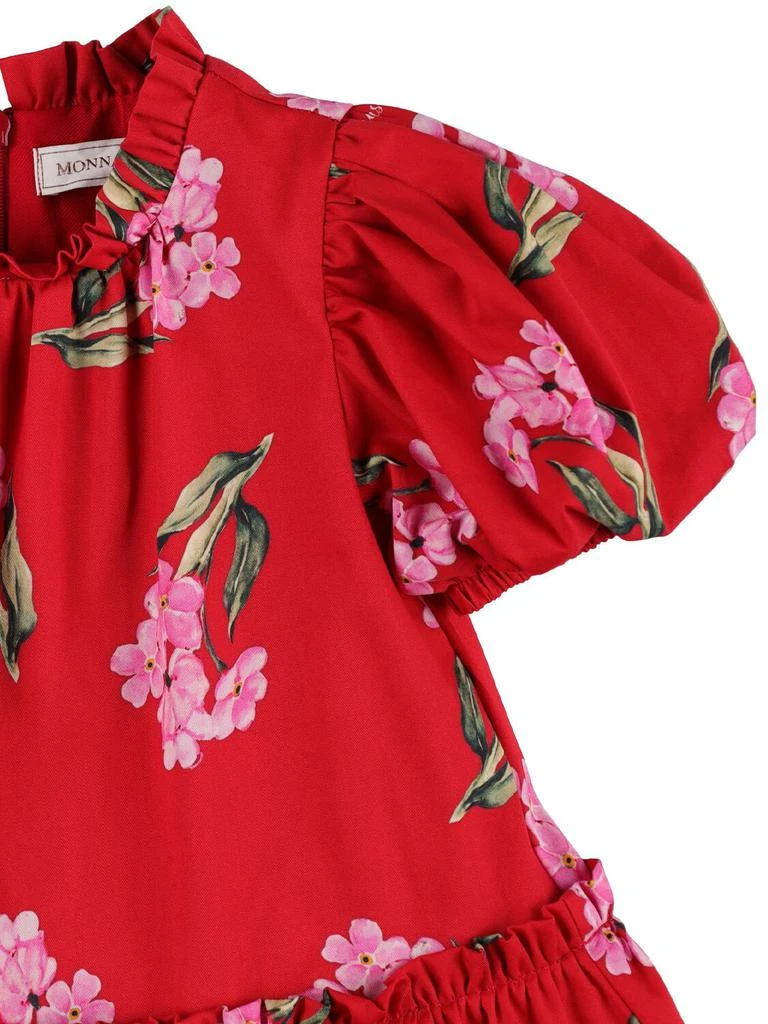 商品MONNALISA|Flower Printed Cotton Poplin Dress,价格¥853,第1张图片详细描述