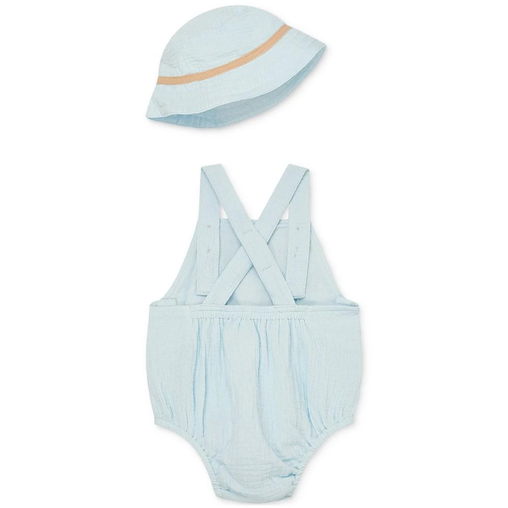 商品Little Me|Baby Boys Blue Sunsuit and Hat, 2 Piece Set,价格¥254,第2张图片详细描述