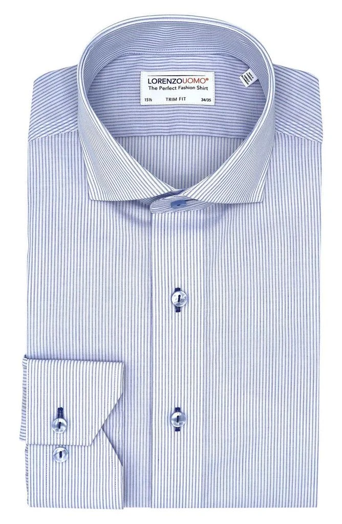 商品Lorenzo Uomo|Thin Stripe Trim Fit Dress Shirt,价格¥414,第1张图片