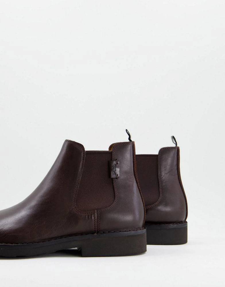 商品Ralph Lauren|Polo Ralph Lauren talan leather chelsea boot with pony logo in brown,价格¥1422,第4张图片详细描述