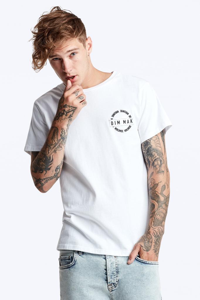 商品Dim Mak|Dim Mak Essential Short Sleeve Tee - White,价格¥298,第4张图片详细描述