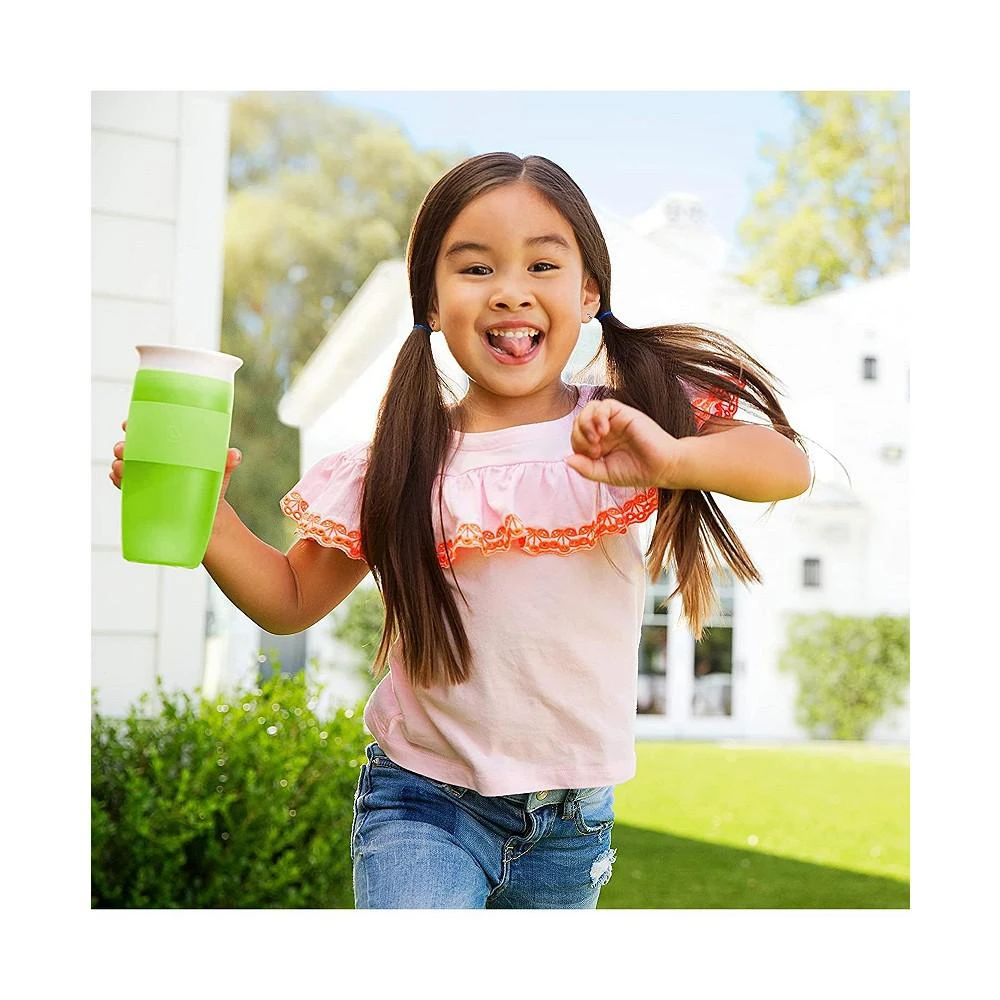 商品Munchkin|Miracle 360 Sippy Cup, with Silicone Grip, Green, 14 Ounce,价格¥121,第2张图片详细描述
