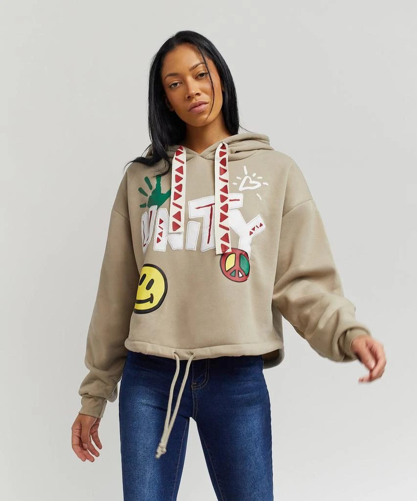 商品Reason Clothing|Womens Unity Crop Hoodie,价格¥148,第3张图片详细描述