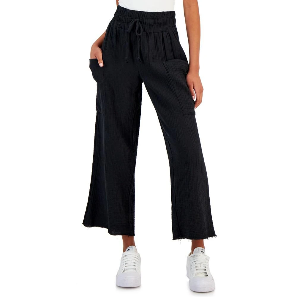 商品Indigo Rein|Juniors' Cotton Gauze Wide-Leg Pull-On Pants,价格¥96,第1张图片