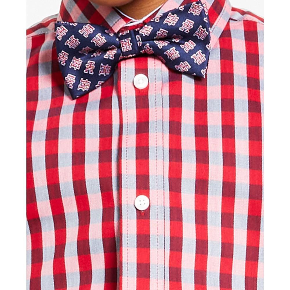 商品Tommy Hilfiger|Big Boys 2-Pc. Stretch Herringbone Shirt & Bow Tie Set,价格¥335,第5张图片详细描述
