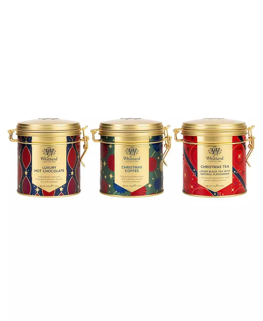 商品Whittard of Chelsea|Christmas Tea, Christmas Coffee and Luxury Hot Cocoa, 3 Piece,价格¥360,第1张图片