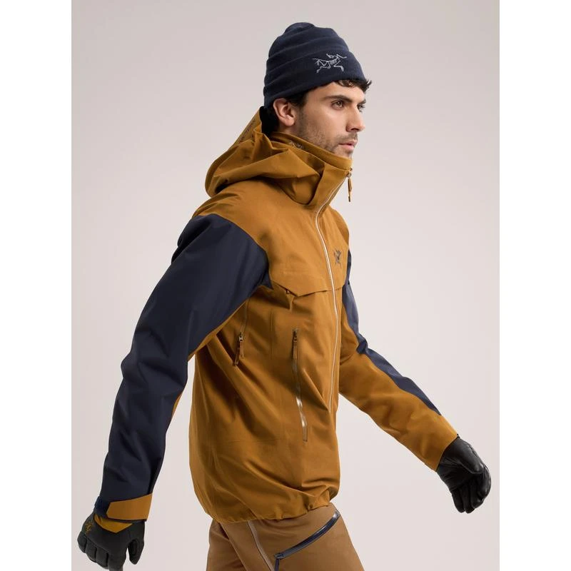 商品Arc'teryx|Arcteryx始祖鸟Macai系列男士黑宝石蓝/育空褐GORE‑TEX防风外套夹克,价格¥4973,第6张图片详细描述